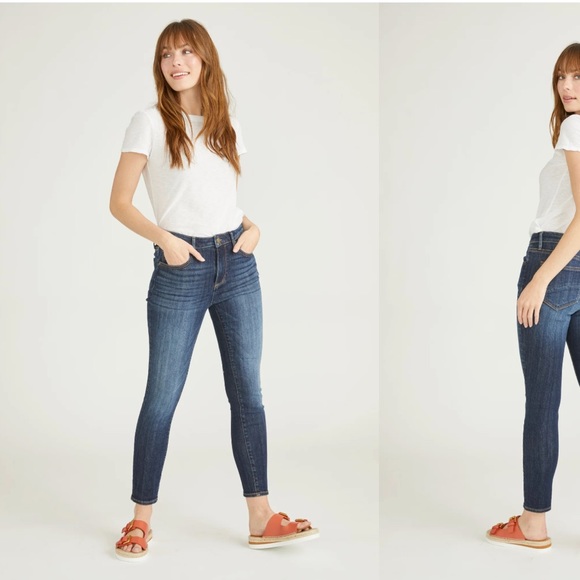 Driftwood Jackie High Rise Skinny Jeans in Dark Wash - Picture 2 of 12